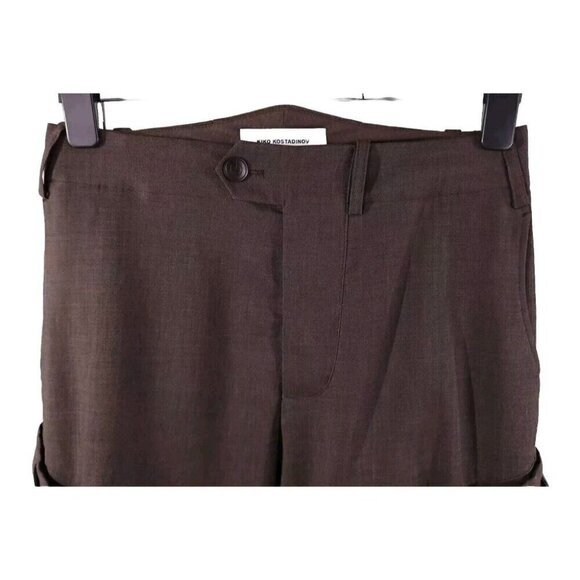 Kiko Kostadinov Valakas Cargo Pants 44 XS Brown Knit Cuff New - Picture 3 of 14